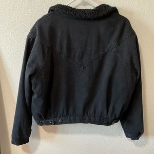 Jean jacket with fur inside